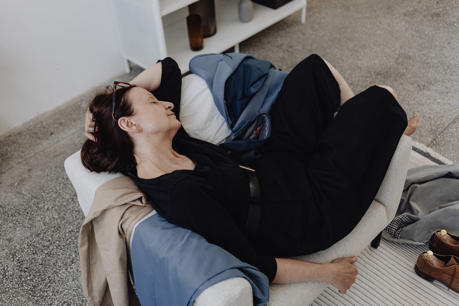 Mother resting and recovering after birth